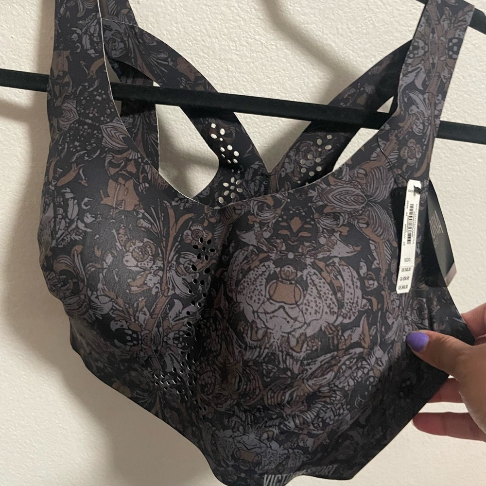 NWT Victoria Secret Sport Bra Medium Pattern Paisley Floral 32DD - Picture 6 of 10